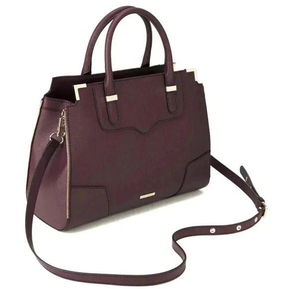 Rebecca Minkoff Handbags - Rebecca Minkoff Amorous LeatherSatchel - Black Cherry